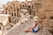 Girl and the Roman Amphitheatre, Tunisia