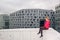 The girl on the roof of Oslo Opera House