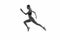 Girl runner on white background. Sport lifestyle and health concept. Start run. Life is motion. Woman athlete run