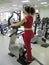 Girl\'s back in health club