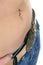girl\'s belly with piercing
