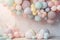 girl\\\'s birthday, birthday balloons background, first cake party, pastel colors