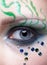 Girl\'s eye zone bodyart