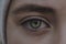 Girl`s green eye