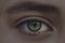 Girl`s green eye