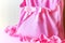 Girl\'s pink dress of delicate pink fabric