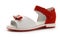 Girl\'s red and white sandal