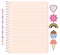 Girl\'s Spiral Notebook with Pencil and Stickers