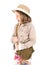 Girl in safari clothes