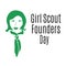 Girl Scout Founders Day, idea for a poster, banner, flyer or postcard