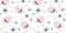 Girl sea pattern. Girls nautical seamless pattern Pink whales Cute sea animals kids textile clothing package design