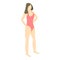 Girl in sexy swimwear icon, isometric style