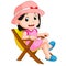 Girl sitting on chair