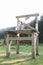 Girl sitting on giant chair