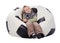 Girl sitting on an inflatable chair