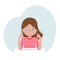 Girl with skin problems. young woman with skin conditions acne. Skin care and dermatology. Teenager skin. Flat cartoon vector