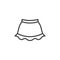 Girl skirt line icon