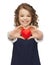 Girl with small heart