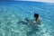 Girl snorkelling in the Red Sea