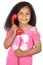 Girl speaking on the telephone