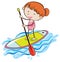 Girl with Stand Up Paddle Board