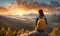 Girl standing at a scenic overlook capturing the essence of a solo traveler