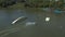 Girl standing on standup paddle surfing