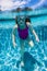Girl Standing Underwater