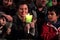 Girl during the Stations of the Cross chaired by Pope Francis I