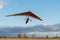 Girl student is mastering hang gliding sport