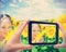 girl in sunflowers