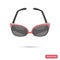 Girl sunglasses color flat icon for web and mobile design