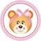 Girl Teddy Bear Sticker