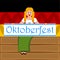 Girl with text. Flag of Germany. Oktoberfest