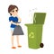 Girl Throwing Stinky Trash