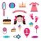 Girl Toys Stickers Set