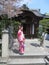 Girl in traditional japanese kimono