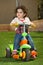 Girl on tricycle