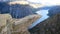 Girl on Trolltunga, Norway. Slow motion video.