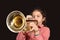 Girl with trumpet