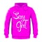 Girl Vector Hoodie print design - sweatshirt template