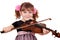 Girl with violin portrait