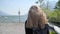 Girl Walking By The Garda Lake