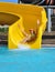 Girl on a waterslide