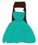 A girl wearing a blue sweater vector or color illustration