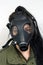 Girl Wearing a Gas Mask (2)