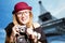 Girl wearing hipster glasses making selfie in