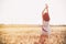 Girl at the wheat field