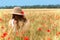 Girl on a wheat field