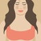 Girl or Woman with Melasma. Pigmentation Spots Illustration Design